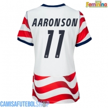 Camisa de time de futebol Estados Unidos Brenden Aaronson #11 Replicas 1º Equipamento Feminina Mundo 2026 Manga Curta